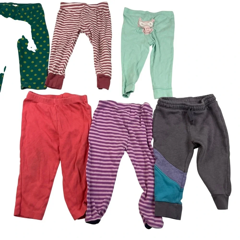 Baby Girl Leggings Joggers Bundle 12M 12-18M Carters Gap Cat & Jack 7pc Set